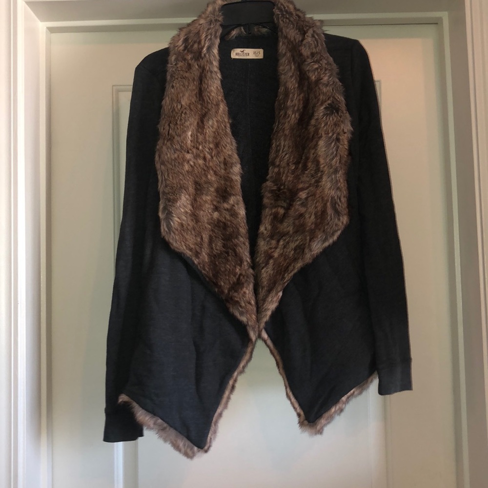 Hollister fur lined jacket